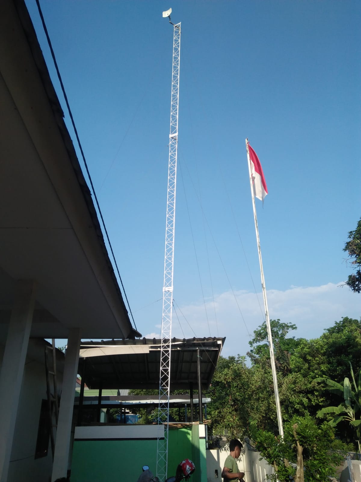 Pasang angkur & tambah sling tower di kel. Cipete.