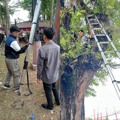 penyambungan kabel fo yang putus di Alun2