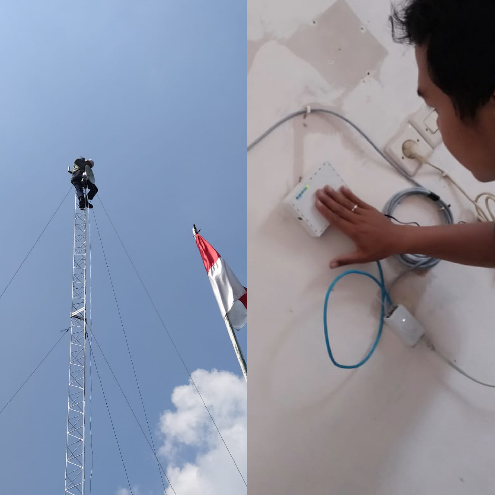 Pasang Radio & ganti Router di kel. Cipete.